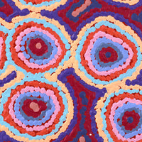 Aboriginal Artwork by Sarah Napaljarri Sims, Mina Mina Jukurrpa (Mina Mina Dreaming), 30x30cm