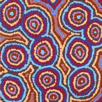 Aboriginal Artwork by Sarah Napaljarri Sims, Mina Mina Jukurrpa (Mina Mina Dreaming), 30x30cm