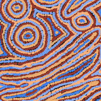 Aboriginal Artwork by Sarah Napaljarri Sims, Mina Mina Jukurrpa (Mina Mina Dreaming) - Ngalyipi, 61x30cm