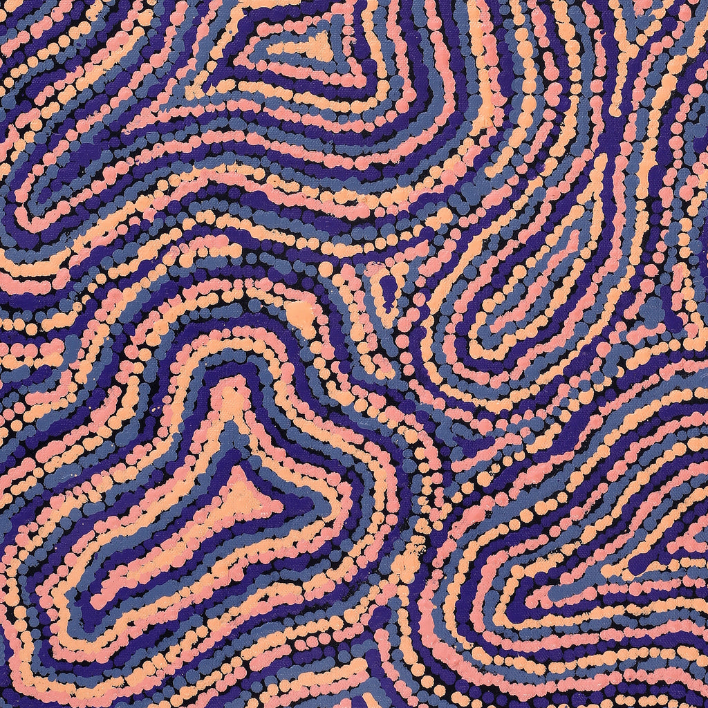 Aboriginal Artwork by Virginia Napaljarri Simms, Mina Mina Jukurrpa (Mina Mina Dreaming), 61x46cm