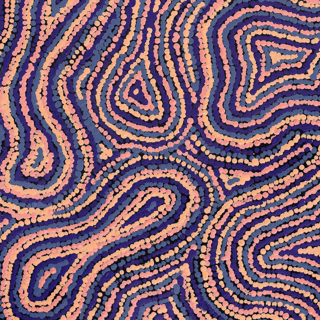 Aboriginal Artwork by Virginia Napaljarri Simms, Mina Mina Jukurrpa (Mina Mina Dreaming), 61x46cm
