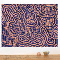 Aboriginal Artwork by Virginia Napaljarri Simms, Mina Mina Jukurrpa (Mina Mina Dreaming), 61x46cm