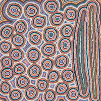 Aboriginal Artwork by Sarah Napaljarri Simms, Mina Mina Jukurrpa (Mina Mina Dreaming) - Ngalyipi, 91x91cm