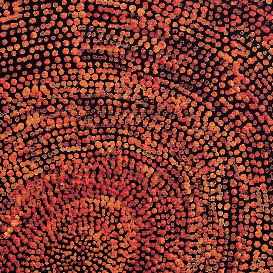 Aboriginal Artwork by Sarah Napurrurla Leo, Ngapa Jukurrpa (Water Dreaming), 30x30cm