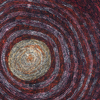 Aboriginal Artwork by Sarah Napurrurla Leo, Ngapa Jukurrpa (Water Dreaming), 107x107cm