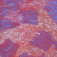 Aboriginal Artwork by Sarah Napurrurla Leo, Ngapa Jukurrpa (Water Dreaming), 107x46xcm