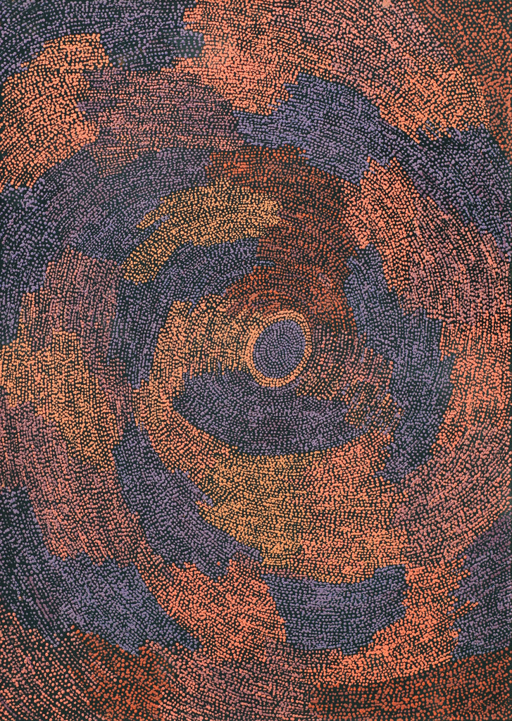 Aboriginal Artwork by Sarah Napurrurla Leo, Ngapa Jukurrpa (Water Dreaming), 107x76cm