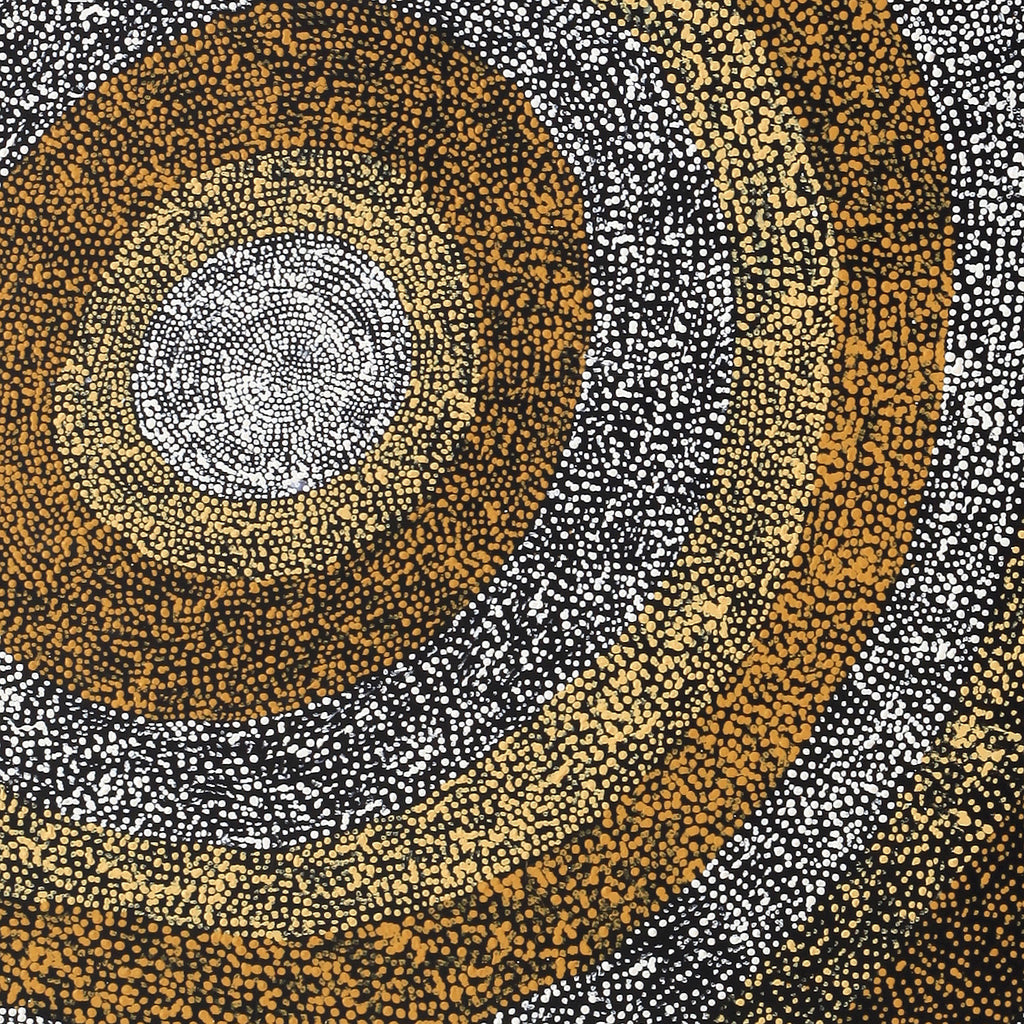 Aboriginal Artwork by Sarah Napurrurla Leo, Ngapa Jukurrpa (Water Dreaming), 122x107cm