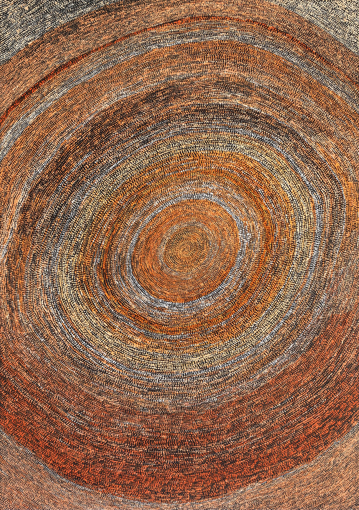 Aboriginal Artwork by Sarah Napurrurla Leo, Ngapa Jukurrpa (Water Dreaming), 152x107cm