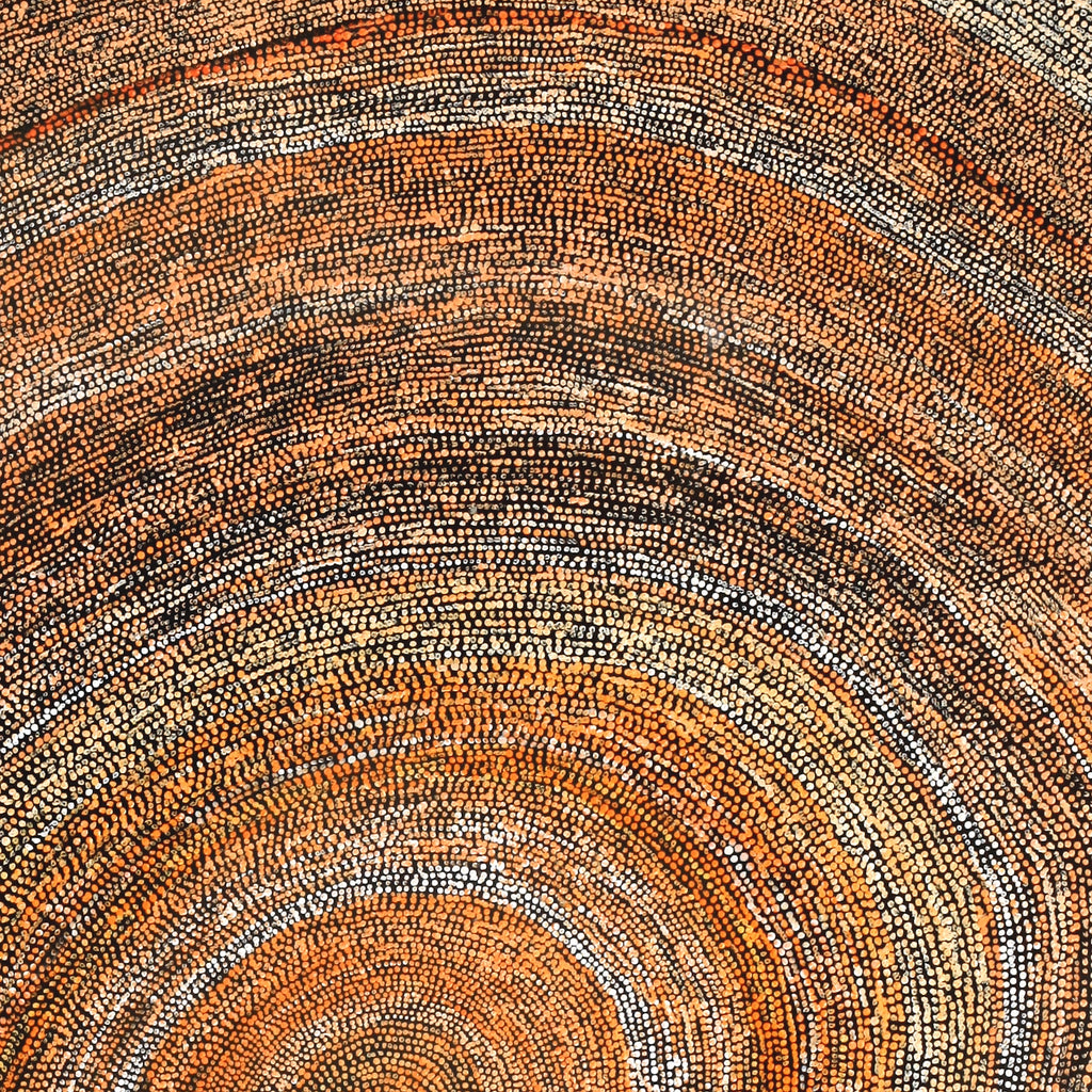 Aboriginal Artwork by Sarah Napurrurla Leo, Ngapa Jukurrpa (Water Dreaming), 152x107cm