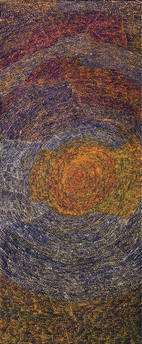 Aboriginal Artwork by Sarah Napurrurla Leo, Ngapa Jukurrpa (Water Dreaming), 182x76cm