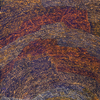 Aboriginal Artwork by Sarah Napurrurla Leo, Ngapa Jukurrpa (Water Dreaming), 182x76cm