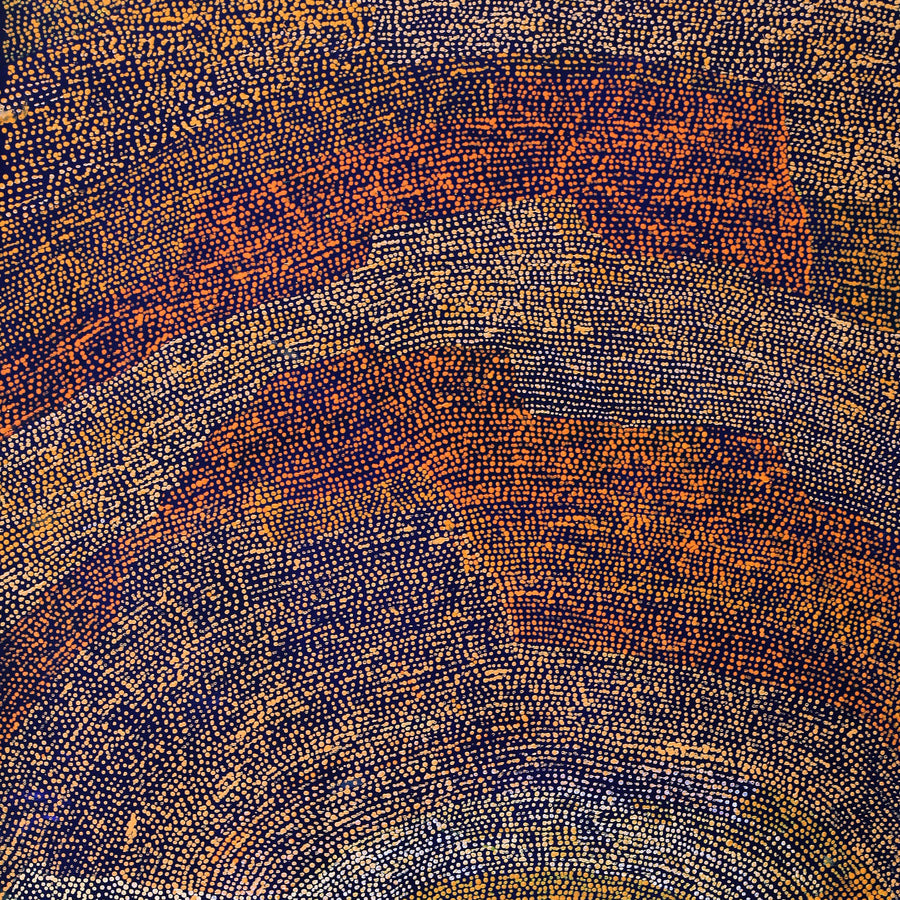 Aboriginal Artwork by Sarah Napurrurla Leo, Ngapa Jukurrpa (Water Dreaming), 182x76cm