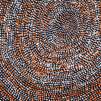 Aboriginal Artwork by Sarah Napurrurla Leo, Ngapa Jukurrpa (Water Dreaming), 30x30cm