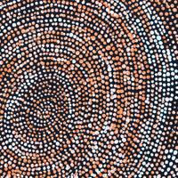 Aboriginal Artwork by Sarah Napurrurla Leo, Ngapa Jukurrpa (Water Dreaming), 30x30cm