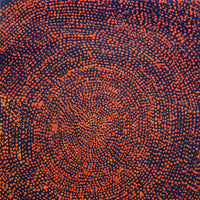 Aboriginal Artwork by Sarah Napurrurla Leo, Ngapa Jukurrpa (Water Dreaming), 30x30cm