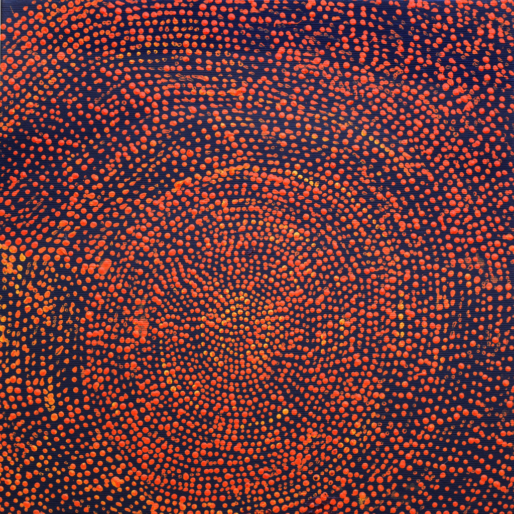 Aboriginal Artwork by Sarah Napurrurla Leo, Ngapa Jukurrpa (Water Dreaming), 30x30cm - ART ARK®