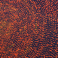 Aboriginal Artwork by Sarah Napurrurla Leo, Ngapa Jukurrpa (Water Dreaming), 30x30cm