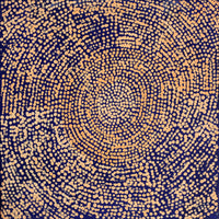 Aboriginal Artwork by Sarah Napurrurla Leo, Ngapa Jukurrpa (Water Dreaming), 30x30cm