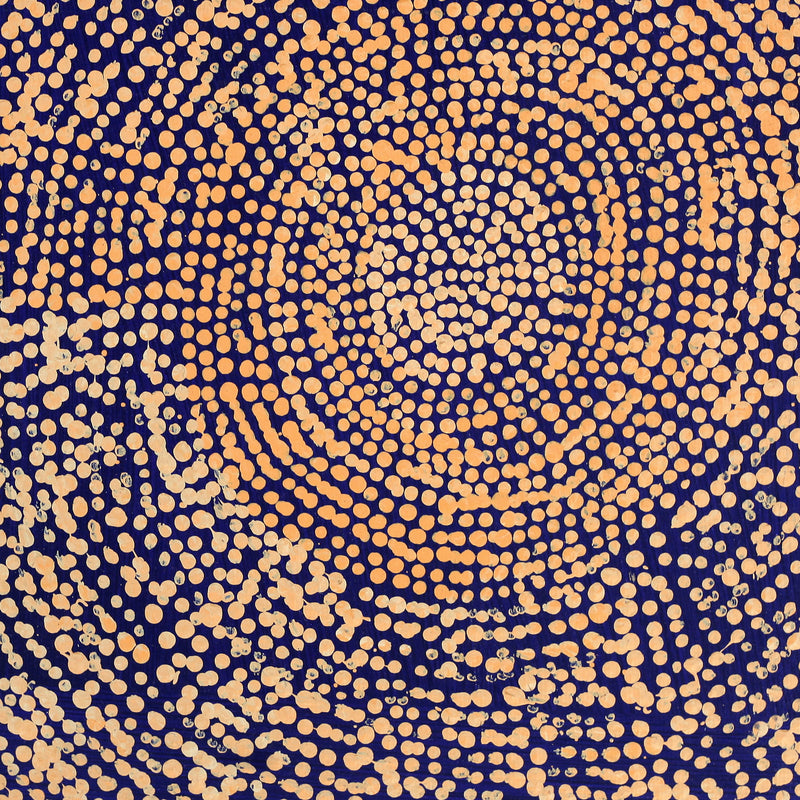 Aboriginal Artwork by Sarah Napurrurla Leo, Ngapa Jukurrpa (Water Dreaming), 30x30cm