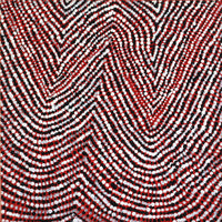 Aboriginal Artwork by Sarah Napurrurla Leo, Lukarrara Jukurrpa, 30x30cm