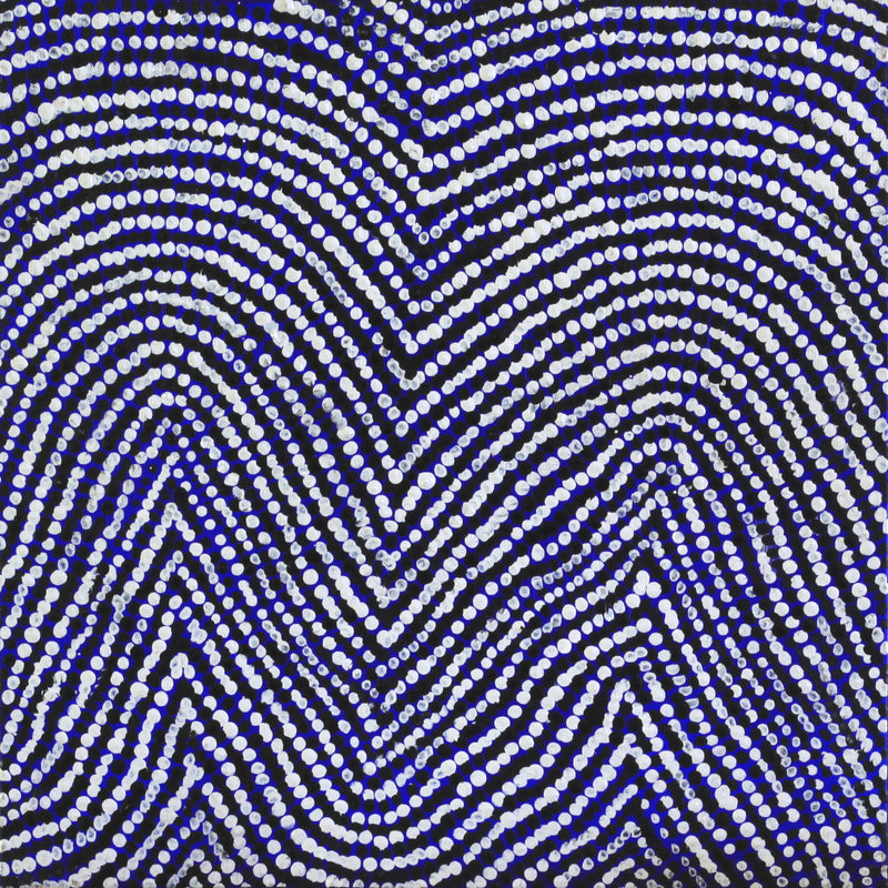 Aboriginal Artwork by Sarah Napurrurla Leo, Lukarrara Jukurrpa, 30x30cm
