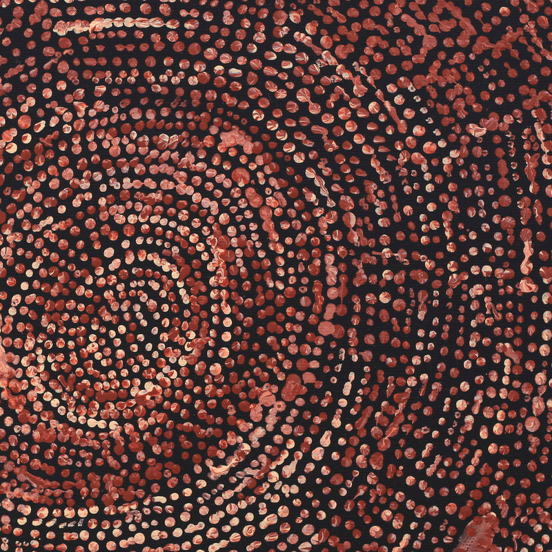 Aboriginal Artwork by Sarah Napurrurla Leo, Ngapa Jukurrpa (Water Dreaming), 30x30cm