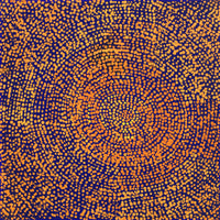 Aboriginal Artwork by Sarah Napurrurla Leo, Ngapa Jukurrpa (Water Dreaming), 30x30cm