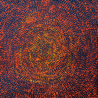 Aboriginal Artwork by Sarah Napurrurla Leo, Ngapa Jukurrpa (Water Dreaming), 30x30cm