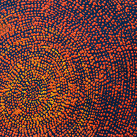 Aboriginal Artwork by Sarah Napurrurla Leo, Ngapa Jukurrpa (Water Dreaming), 30x30cm