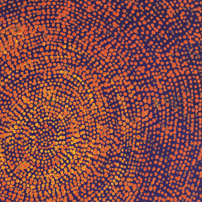 Aboriginal Artwork by Sarah Napurrurla Leo, Ngapa Jukurrpa (Water Dreaming), 30x30cm