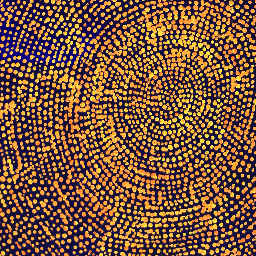 Aboriginal Artwork by Sarah Napurrurla Leo, Ngapa Jukurrpa (Water Dreaming), 30x30cm