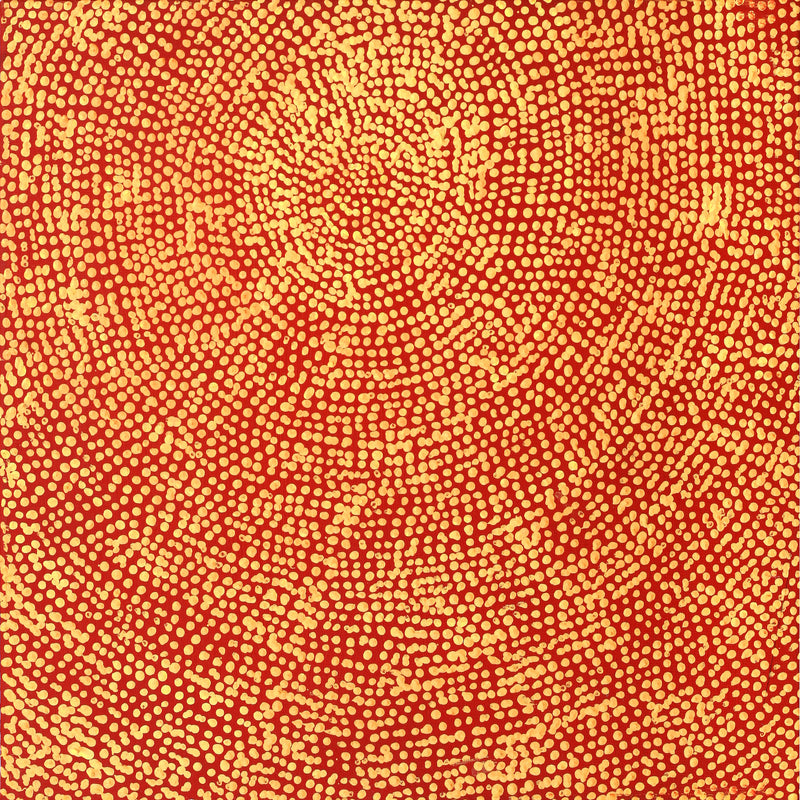 Aboriginal Artwork by Sarah Napurrurla Leo, Ngapa Jukurrpa (Water Dreaming), 30x30cm