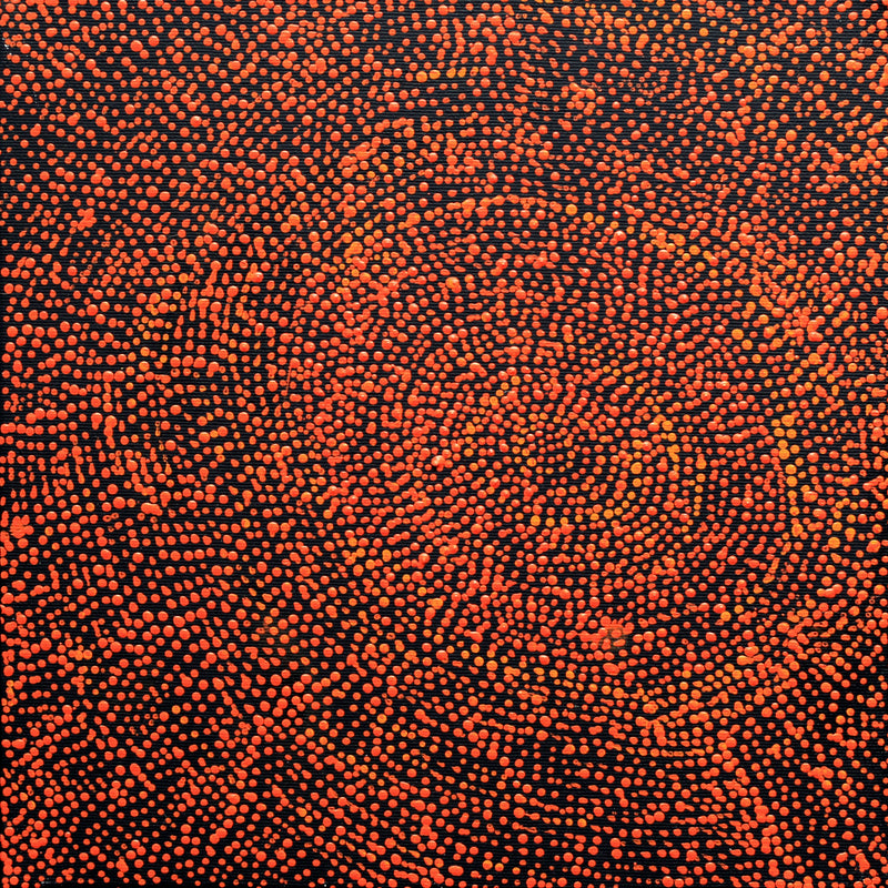 Aboriginal Artwork by Sarah Napurrurla Leo, Ngapa Jukurrpa (Water Dreaming), 30x30cm