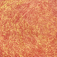 Aboriginal Artwork by Sarah Napurrurla Leo, Ngapa Jukurrpa (Water Dreaming), 30x30cm