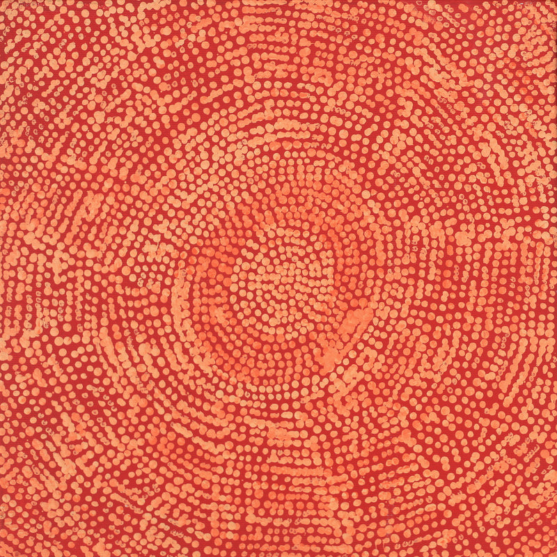 Aboriginal Artwork by Sarah Napurrurla Leo, Ngapa Jukurrpa (Water Dreaming), 30x30cm