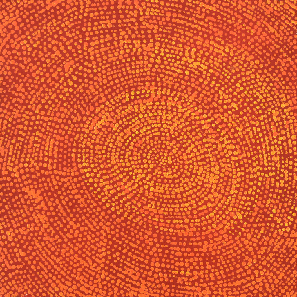 Aboriginal Artwork by Sarah Napurrurla Leo, Ngapa Jukurrpa (Water Dreaming), 30x30cm