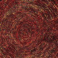 Aboriginal Artwork by Sarah Napurrurla Leo, Ngapa Jukurrpa (Water Dreaming), 30x30cm