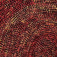 Aboriginal Artwork by Sarah Napurrurla Leo, Ngapa Jukurrpa (Water Dreaming), 30x30cm