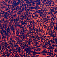 Aboriginal Artwork by Sarah Napurrurla Leo, Ngapa Jukurrpa (Water Dreaming), 30x30cm