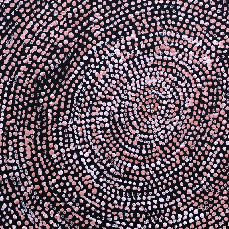 Aboriginal Artwork by Sarah Napurrurla Leo, Ngapa Jukurrpa (Water Dreaming), 30x30cm