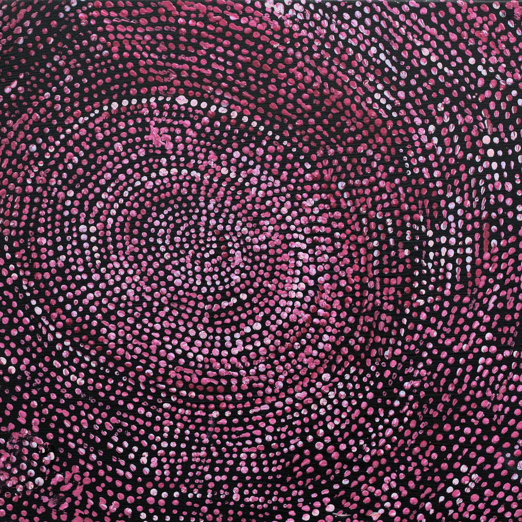 Aboriginal Artwork by Sarah Napurrurla Leo, Ngapa Jukurrpa (Water Dreaming), 30x30cm