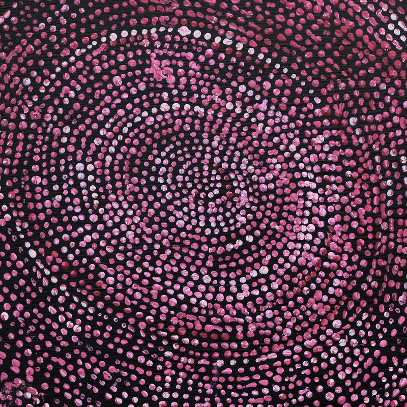 Aboriginal Artwork by Sarah Napurrurla Leo, Ngapa Jukurrpa (Water Dreaming), 30x30cm