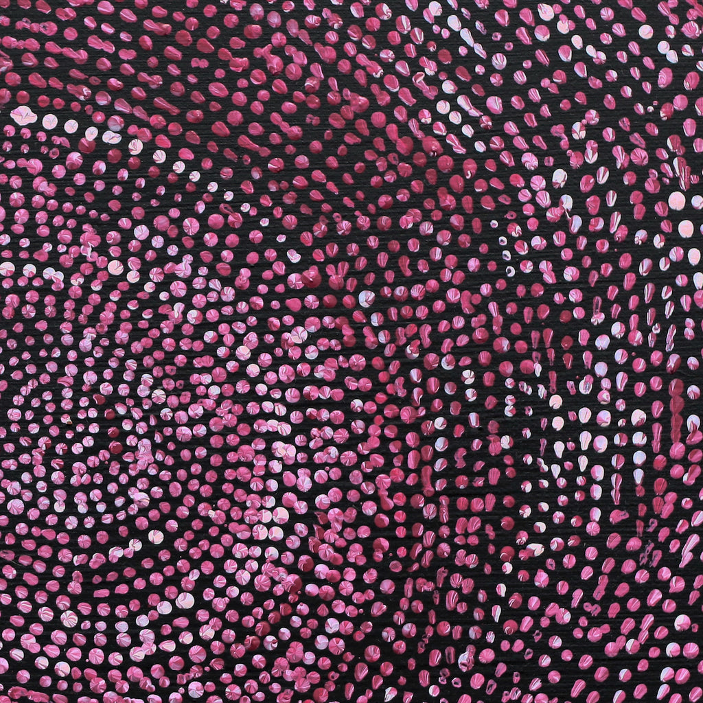 Aboriginal Artwork by Sarah Napurrurla Leo, Ngapa Jukurrpa (Water Dreaming), 30x30cm