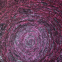 Aboriginal Artwork by Sarah Napurrurla Leo, Ngapa Jukurrpa (Water Dreaming), 30x30cm