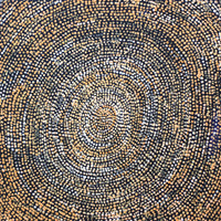 Aboriginal Artwork by Sarah Napurrurla Leo, Ngapa Jukurrpa (Water Dreaming), 30x30cm