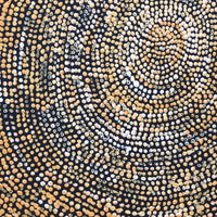 Aboriginal Artwork by Sarah Napurrurla Leo, Ngapa Jukurrpa (Water Dreaming), 30x30cm