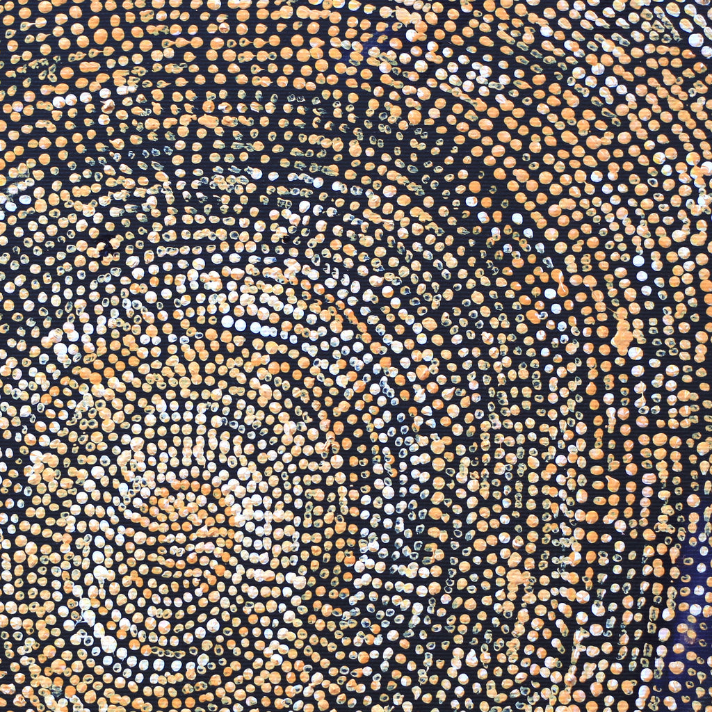 Aboriginal Artwork by Sarah Napurrurla Leo, Ngapa Jukurrpa (Water Dreaming), 30x30cm