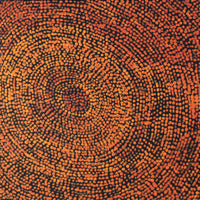 Aboriginal Artwork by Sarah Napurrurla Leo, Ngapa Jukurrpa (Water Dreaming), 30x30cm