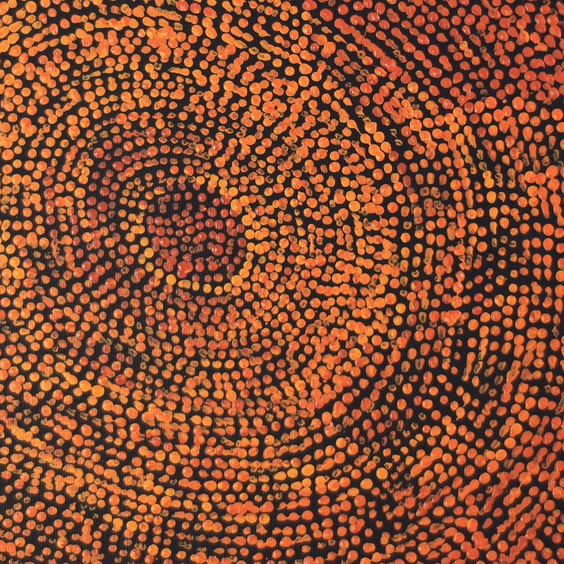 Aboriginal Artwork by Sarah Napurrurla Leo, Ngapa Jukurrpa (Water Dreaming), 30x30cm